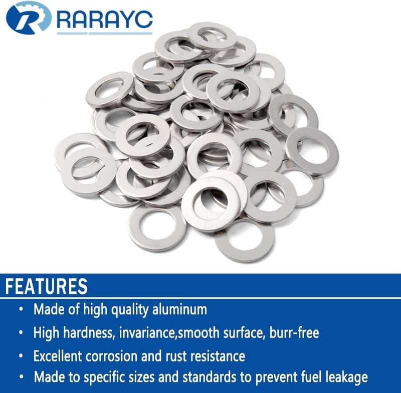 RARAYC 50 قطعة من غسالات الزيت بديل لمقبس التصريف لسيارات هوندا 94109-14000 أكورد سيفيك CR-X CR-Z CR-V والمزيد - Image 4